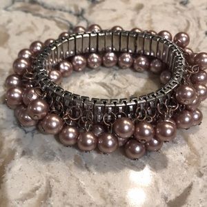 Very pretty rose and silver colored bracelet